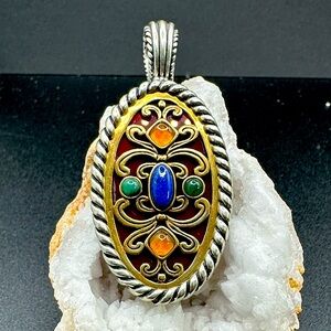 Sincerely Southwest Carolyn Pollack 925 Silver and Gold Pendant